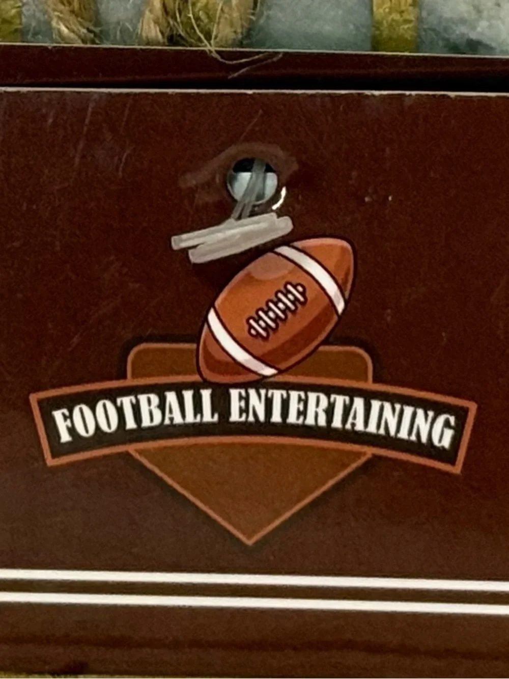 Football Entertaining Football Shaped Marble Coaster Set Of 4 - NWT